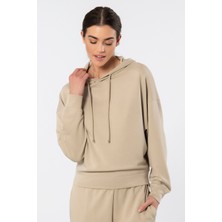 Wtshirt Türen Kadin Kapüsonlu Sweatshirt 3612/Bej
