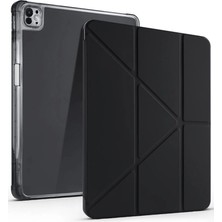 Magicool Ipad Air 13 (2024) Kılıf Kalemlikli Mars Tablet Kılıfı - Siyah