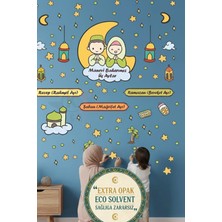 Kt Grup Üç Aylar Recep Şaban Ramazan Mat Görünümlü Cam Kapı Duvar Sticker Seti