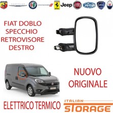 TŞT Fiat Doblo Dış Ayna Elektrikli Isıtmalı Sinyalli Sensörlü 8 Pın Tek Cam Sağ 2010- (Oem No:  735325166)