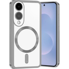 Magicool Samsung Galaxy S25 Edge Kross Magneticsafe Kapak - Gümüş