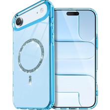 Budi Newface Apple iPhone 17 Air Live Diamond Magsafe Kapak - Mavi