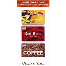 HYGE Hayat & Tutku 3’lü Konik Tütsü Seti Kahve / Vanilya / Kırmızı Gül Ev Ofis Koku