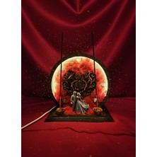 LED Işıklı Geriye Akış ve Çubuk Tütsülük – Sevgililer Günü Özel Aşk Temalı Dekor