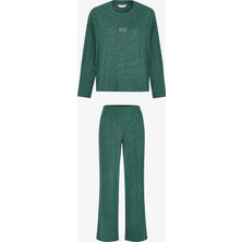 Penti Koyu Yeşil Rain Soft Termal Etkili Pantolon Pijama Takımı