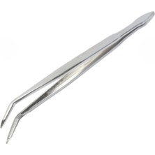 Labolist Penset Eğri Uçlu 13 cm Nikel Kaplama