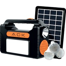 Ack Beyaz Şarj Edilebilir Solar Kamp Seti
