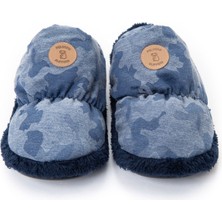 Peluche Lacivert Erkek Ev Terliği 25E-A1