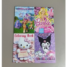 Ada Çanta Kırtasiye 4 Adet Stickerli Boyama Kitabı (Ponny/barbi/hello Kitty/kuromi) AD681000