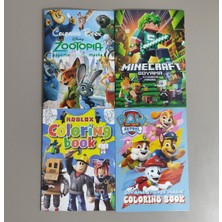Ada Çanta Kırtasiye 4 Adet Stickerli Boyama Kitabı (Zootopia/minecraft/roblox/paw Patrol) AD681032