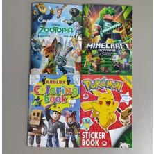 Ada Çanta Kırtasiye 4 Adet Stickerli Boyama Kitabı (Zootopia/minecraft/roblox/pocemon) AD681022