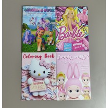 Ada Çanta Kırtasiye 4 Adet Stickerli Boyama Kitabı (Ponny/barbi/hello Kitty/sonny Angel) AD681015