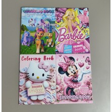 Ada Çanta Kırtasiye 4 Adet Stickerli Boyama Kitabı (Ponny/barbi/hello Kitty/minnie) AD681014
