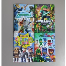 Ada Çanta Kırtasiye 4 Adet Stickerli Boyama Kitabı (Zootopia/minecraft/roblox/pijamaske) AD681029