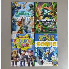 Ada Çanta Kırtasiye 4 Adet Stickerli Boyama Kitabı (Zootopia/minecraft/roblox/sonic) AD681033