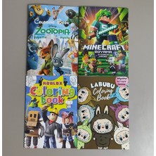 Ada Çanta Kırtasiye 4 Adet Stickerli Boyama Kitabı (Zootopia/minecraft/roblox/labubu) AD681019