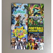Ada Çanta Kırtasiye 4 Adet Stickerli Boyama Kitabı (Zootopia/minecraft/roblox/futbolcular) AD681034