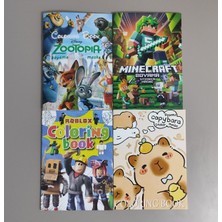 Ada Çanta Kırtasiye 4 Adet Stickerli Boyama Kitabı (Zootopia/minecraft/roblox/capybara) AD681031