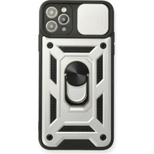 Magicool Iphone 11 Pro Kılıf Pars Lens Yüzüklü Silikon - Gümüş