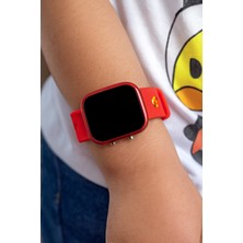 GTURK STORE Dijital LED Taraftar Sarı Kırmızı Figürlü Çocuk Saati (Akıllı Saat Değildir) Kırmızı