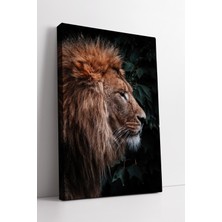 KOSS Dijital Aslan Profil Kanvas Tablo Doğanın Gücünü Yansıtan Modern Duvar Dekoru Ev Ofis Sanatı
