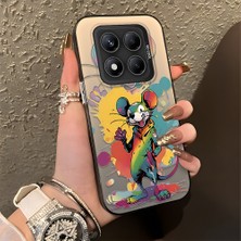 HONTINGA Xiaomi Redmi Note 14 Pro ile Uyumlu Kılıfı Silikon Kenar Sert Arka Düşüme Önleyici Basitlik Anti Düşme Kamera Korumali Manga Desen Telefon Kılıfı Kadın ve Erkek Için Uygundur K1-0517