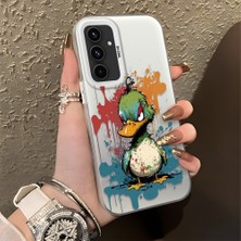 HONTINGA Samsung Galaxy A54 ile Uyumlu Kılıfı Silikon Kenar Sert Arka Düşüme Önleyici Basitlik Anti Düşme Kamera Korumali Manga Desen Telefon Kılıfı Kadın ve Erkek Için Uygundur K1-0517