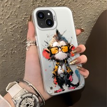 HONTINGA iPhone 15 ile Uyumlu Kılıfı Silikon Kenar Sert Arka Düşüme Önleyici Basitlik Anti Düşme Kamera Korumali Çizgi Roman Desen Telefon Kılıfı Kadın ve Erkek Için Uygundur K1-0518