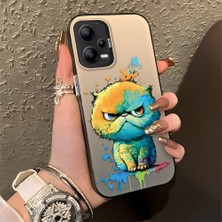 HONTINGA Poco X5 5g ile Uyumlu Kılıfı Silikon Kenar Sert Arka Düşüme Önleyici Basitlik Anti Düşme Kamera Korumali Çizgi Roman Desen Telefon Kılıfı Kadın ve Erkek Için Uygundur K1-0518