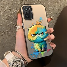 HONTINGA Xiaomi Redmi Note 10 4g ile Uyumlu Kılıfı Silikon Kenar Sert Arka Düşüme Önleyici Basitlik Anti Düşme Kamera Korumali Çizgi Roman Desen Telefon Kılıfı Kadın ve Erkek Için Uygundur K1-0518