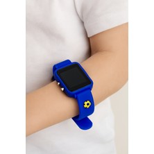 GTURK STORE Dijital LED Sarı Lacivert Figürlü Çocuk Saati (Akıllı Saat Değildir)