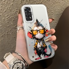 HONTINGA Xiaomi Redmi Note 11S ile Uyumlu Kılıfı Silikon Kenar Sert Arka Düşüme Önleyici Basitlik Anti Düşme Kamera Korumali Çizgi Roman Desen Telefon Kılıfı Kadın ve Erkek Için Uygundur K1-0518
