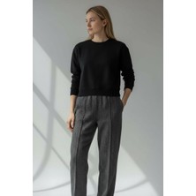 Kadın Kışlık Balık Sırtı Desenli Pantolon