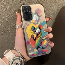 HONTINGA Xiaomi Redmi Note 10 Pro ile Uyumlu Kılıfı Silikon Kenar Sert Arka Düşüme Önleyici Basitlik Anti Düşme Kamera Korumali Manga Desen Telefon Kılıfı Kadın ve Erkek Için Uygundur K1-0517