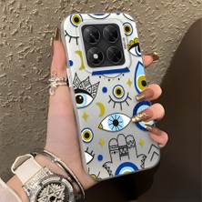 HONTINGA Poco X7 ile Uyumlu Kılıfı Silikon Kenar Sert Arka Düşüme Önleyici Basitlik Anti Düşme Kamera Korumali Yıldız ve Ay Desen Telefon Kılıfı Kadın ve Erkek Için Uygundur K1-0458