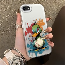 HONTINGA iPhone 7 ile Uyumlu Kılıfı Silikon Kenar Sert Arka Düşüme Önleyici Basitlik Anti Düşme Kamera Korumali Manga Desen Telefon Kılıfı Kadın ve Erkek Için Uygundur K1-0517