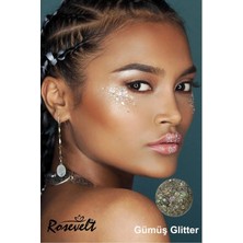 Jel Form Makyaj Simleri Glitter Işıltılı Yüz Makyajı 1 kutu Gümüş