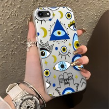 HONTINGA iPhone Se 2022 ile Uyumlu Kılıfı Silikon Kenar Sert Arka Düşüme Önleyici Basitlik Anti Düşme Kamera Korumali Yıldız ve Ay Desen Telefon Kılıfı Kadın ve Erkek Için Uygundur K1-0458