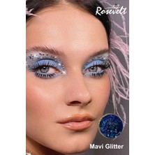 Jel Form Makyaj Simleri Glitter Işıltılı Yüz Makyajı 1 kutu Mavi