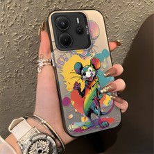 HONTINGA Xiaomi Redmi Note 14 ile Uyumlu Kılıfı Silikon Kenar Sert Arka Düşüme Önleyici Basitlik Anti Düşme Kamera Korumali Manga Desen Telefon Kılıfı Kadın ve Erkek Için Uygundur K1-0517