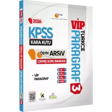Karakutu Yayınları 2026 Kpss Türkçenin Kara Kutusu Paragraf 3 Vip Ösym Çıkmış Soru Havuzu Bankası Dijital Çözümlü