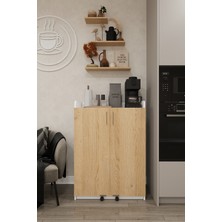 Asra Trend Lüks Çok Amaçlı Kiler Dolabı %100 MDF Erzak Organizer Dolabı MK09