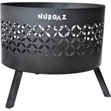 Nurgaz Yıldız Desenli Orman Şöminesi Hafif ve Taşınabilir Dış Mekan Ekipmanı