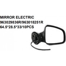 TŞT Dacia Duster Dış Ayna Elektrikli Isıtmalı Astarlı Sol 2009-  (Oem No:  963029836R)