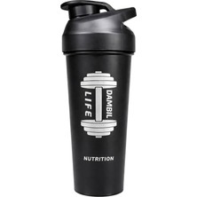 Dambıl Life Nutrition Shaker 600 ml – Ölçekli Karıştırıcı Sporcu Şişesi