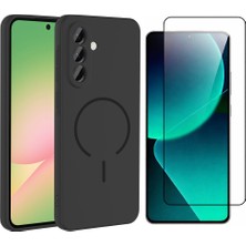 Vendas Samsung Galaxy A36 Kılıf M-Safe Şarj Özellikli Zore Meta Kapak + Cam Ekran Koruyucu
