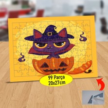 Asilmeydan Şapkalı Huysuz Kedi 99 Parça Puzzle Yapboz Tablo-23-2147914682