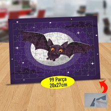 Asilmeydan Dolunayda Uçan Yarasa 99 Parça Puzzle Yapboz Tablo-23-2147912822