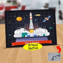 Asilmeydan Uzaya Fırlatılan Roket 99 Parça Puzzle Yapboz Tablo-3446-227