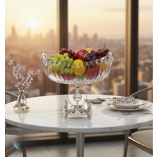 Assa Bazaar Ultra Lüks Premium Kristal Gümüş Gondol Kase – Dekoratif Masa & Salon Aksesuarı